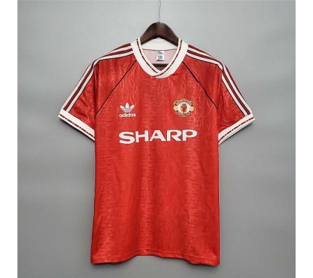 Manchester United 90/92 Home Red Soccer Jersey